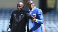 AFC Leopards coach Anthony Kimani and KPL referee.