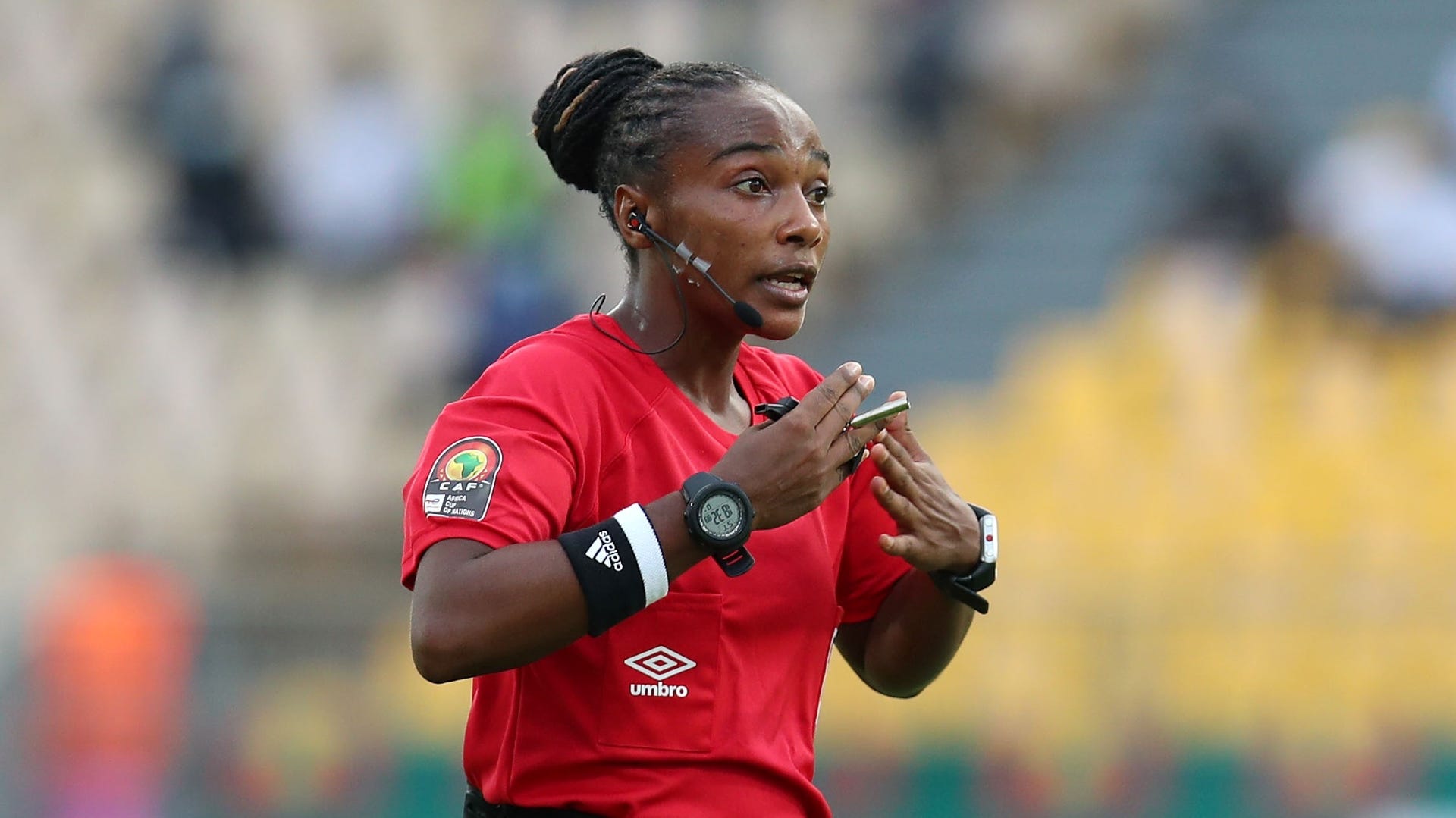 Referee Salima Mukansanga Zimbabwe and Guinea