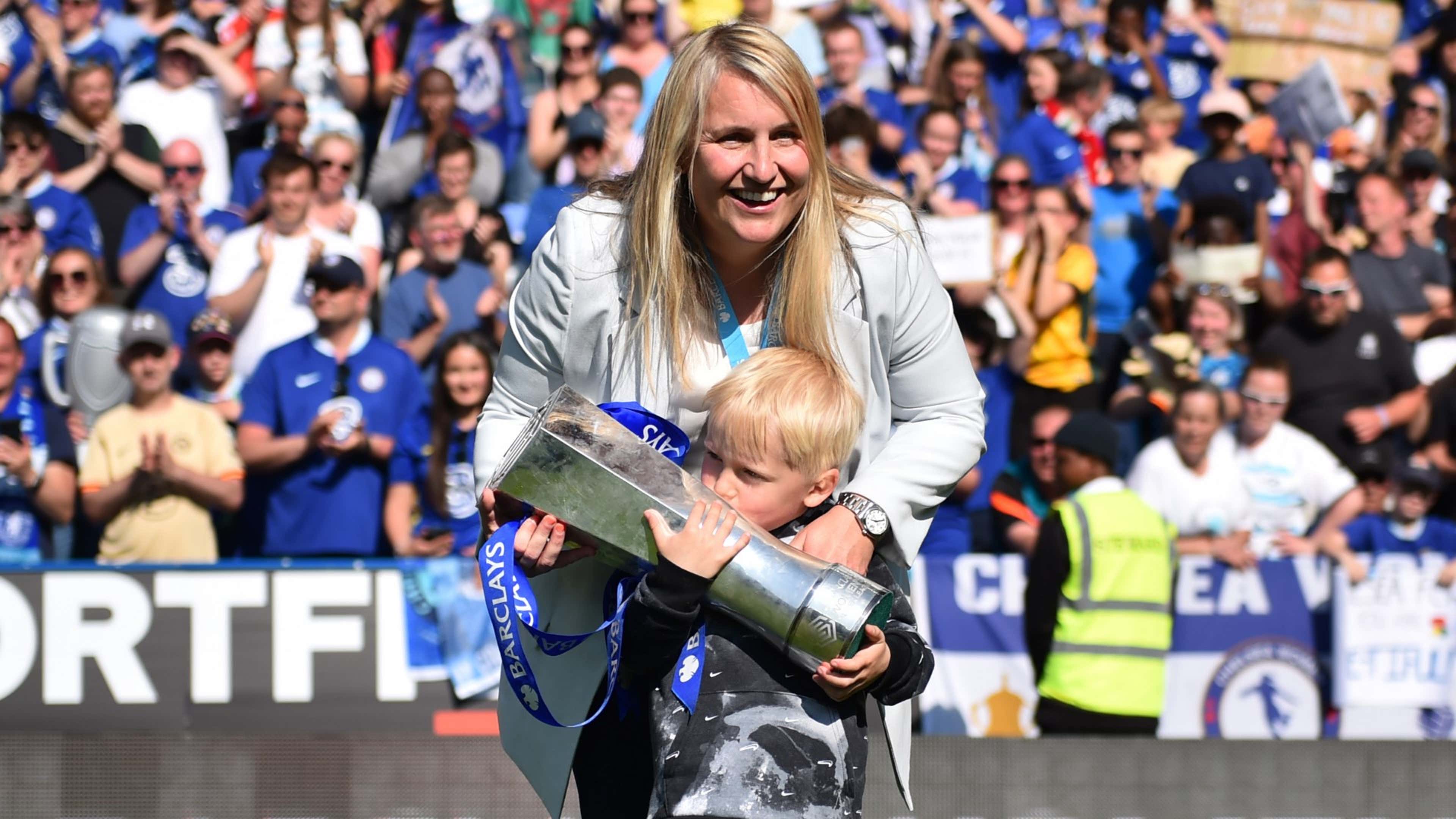 Emma Hayes with her son 2023