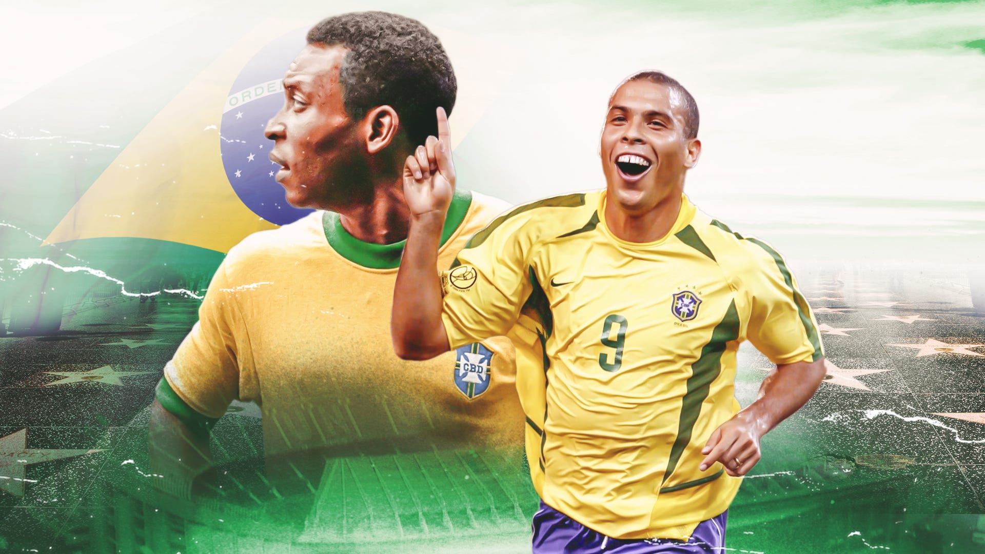 Brazil's soccer idols in jerseys