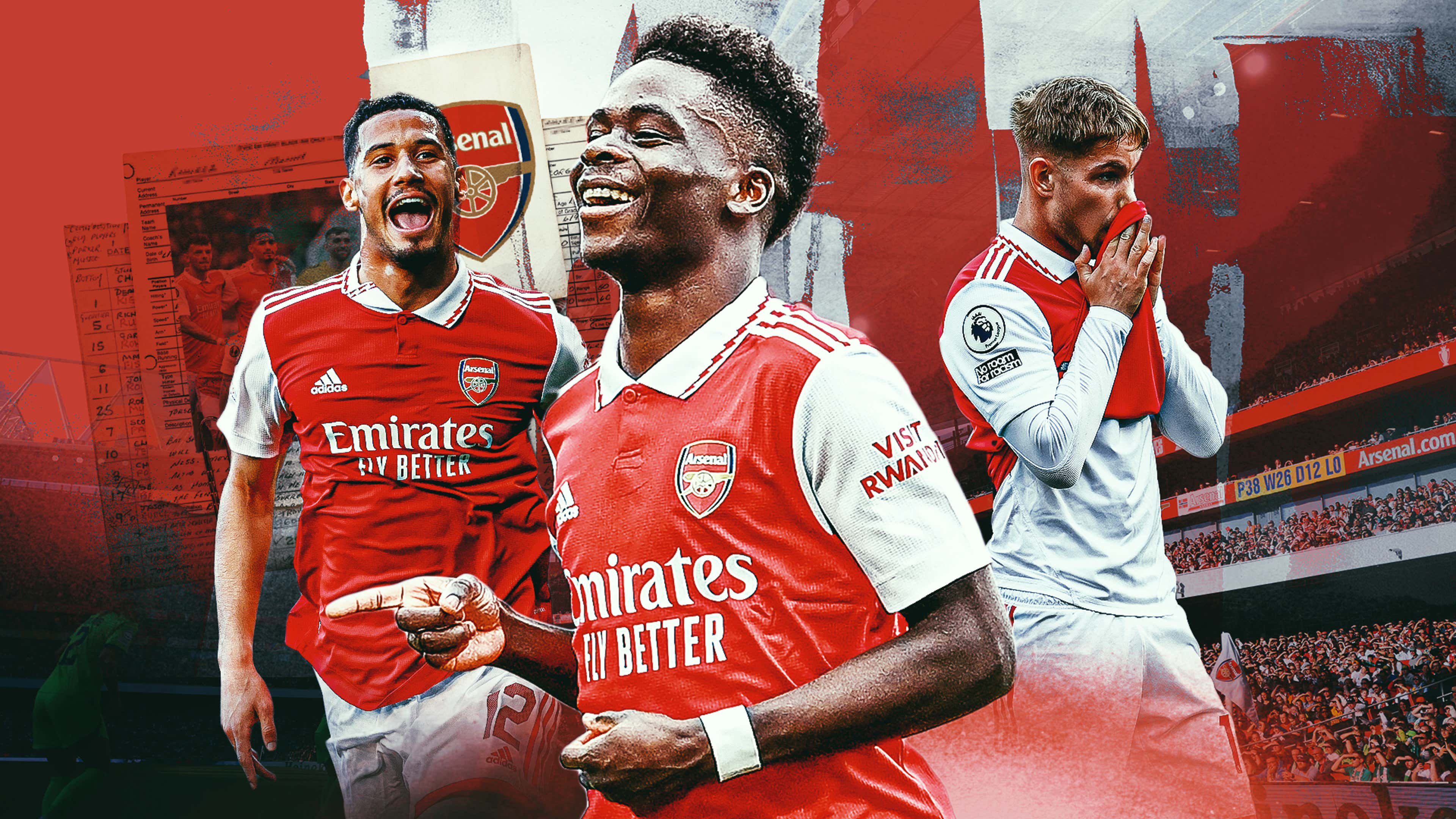 Arsenal Player Ratings 22-23 GFX