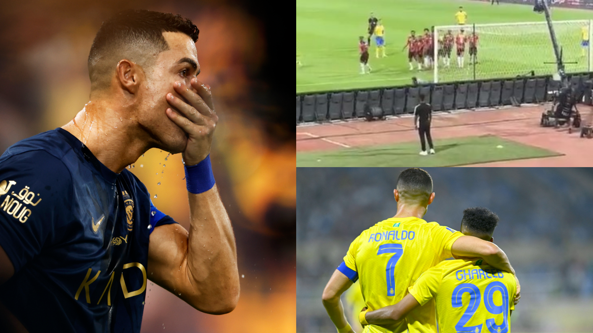 WATCH: Ouch! Cristiano Ronaldo hits camera operator with wayward free-kick  during Al-Nassr's win over Al-Raed