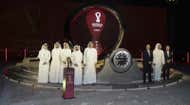 Dignitories at the 2022 World Cup countdown clock reveal