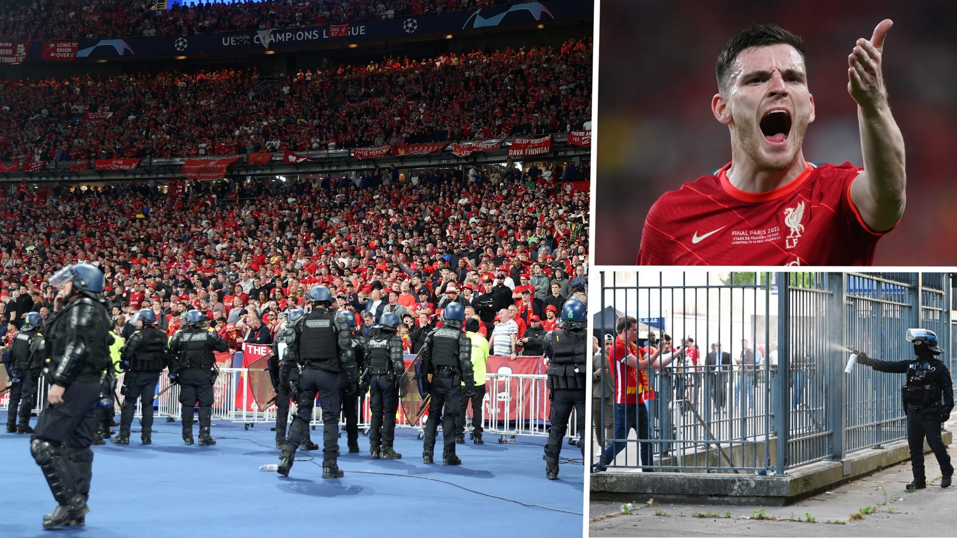 Liverpool fans police Andy Robertson Champions League final 2022 