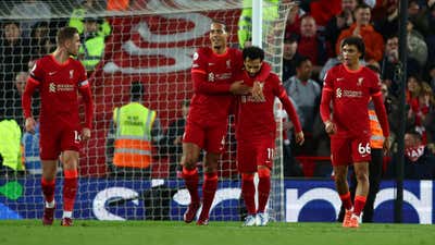Salah celebrate Liverpool Manchester United Premier League