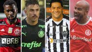 Gerson, Flamengo, Willian, Palmeiras, Hulk, Atlético-MG, e Patrick, Internacional