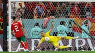 Achraf Hakimi scores penalty against Spain.