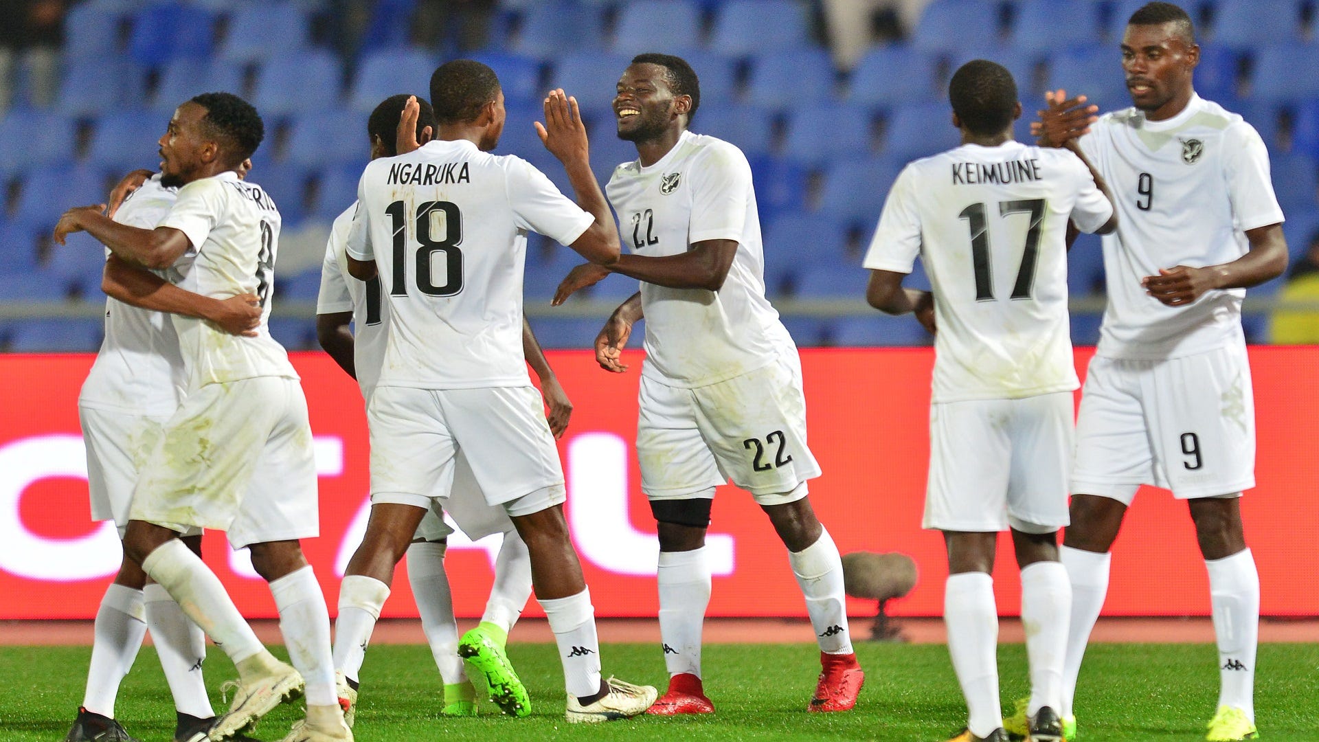 Namibia celebrate a goal during CHAN 2018
