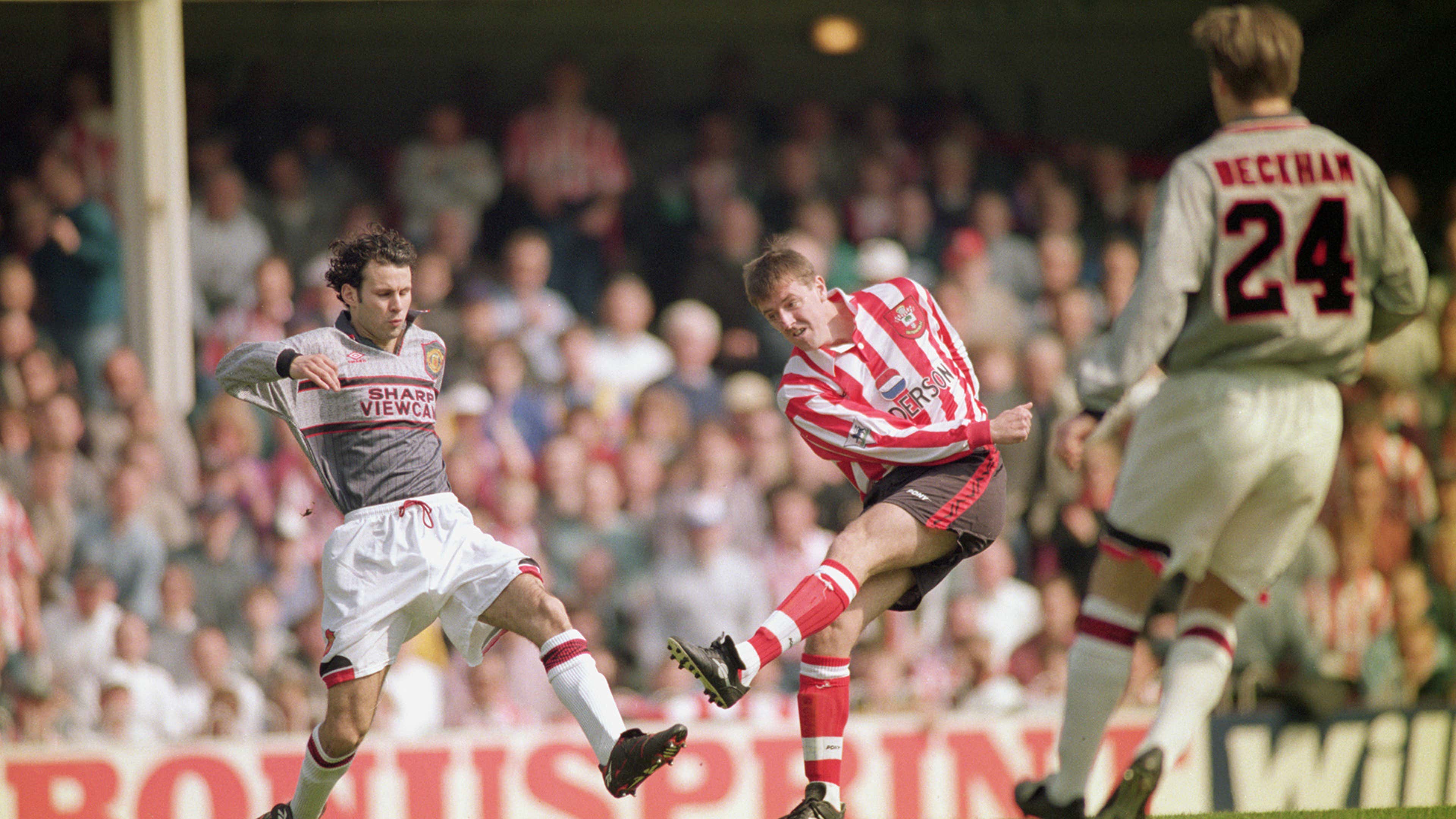 Ryan Giggs Matt Le Tissier David Beckham Manchester United Southampton 1996