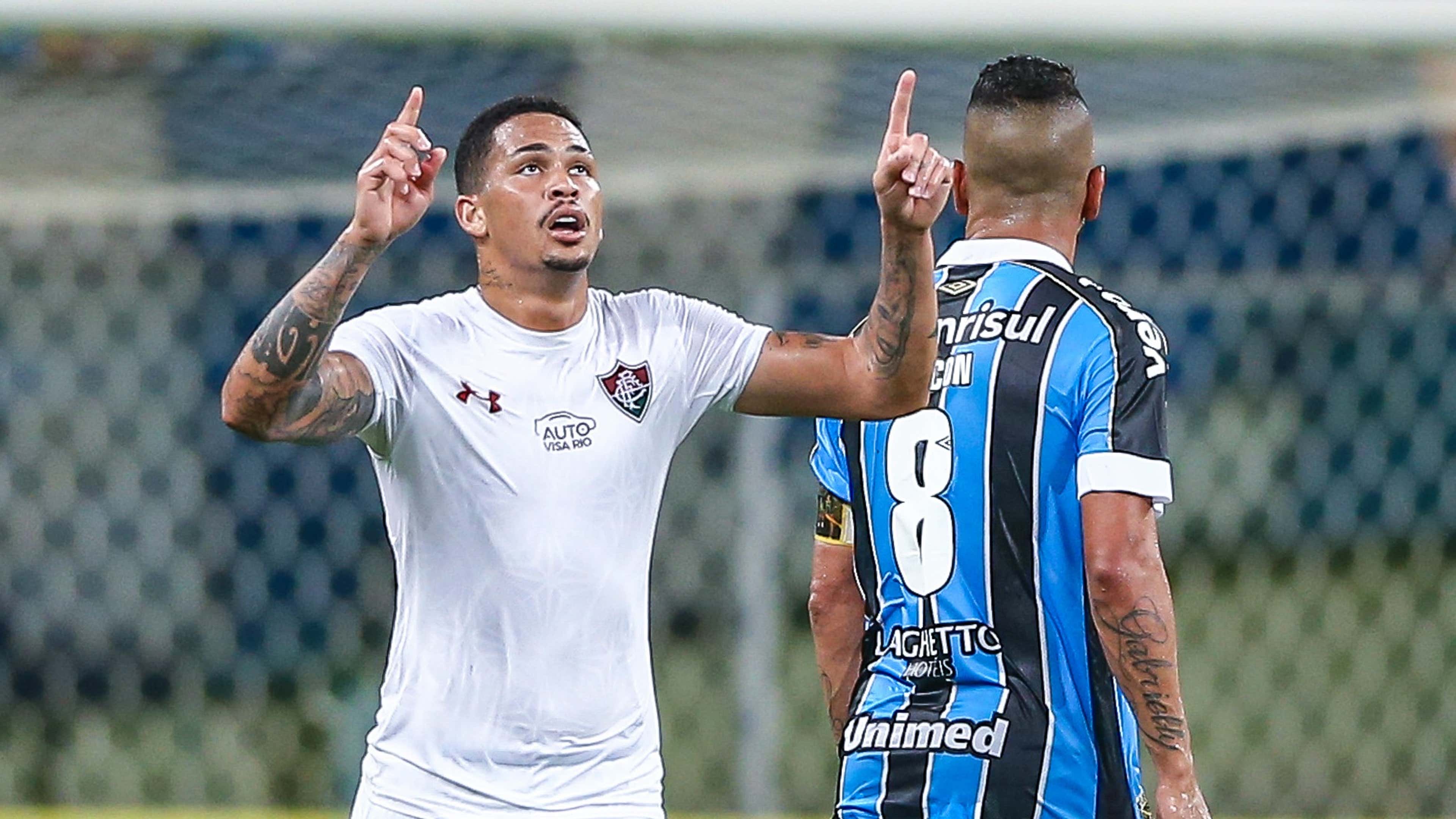 Luciano, pelo Fluminense, em jogo contra o Grêmio pelo Brasileirão de 2019