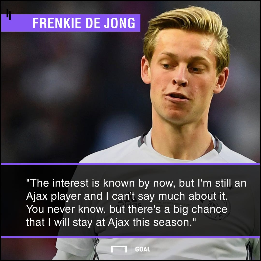 GFX Info Frenkie de Jong Ajax quote Barcelona interest