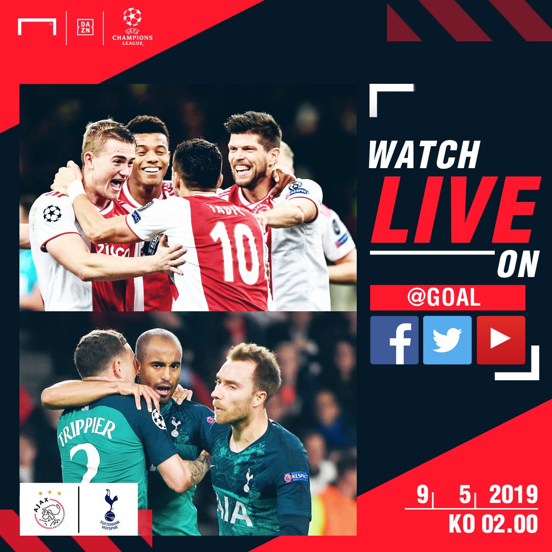 Slightly Ultimate Scorch UEFA Champions League: How to watch live streaming of Ajax v Tottenham &  Liverpool v Barcelona | Goal.com US
