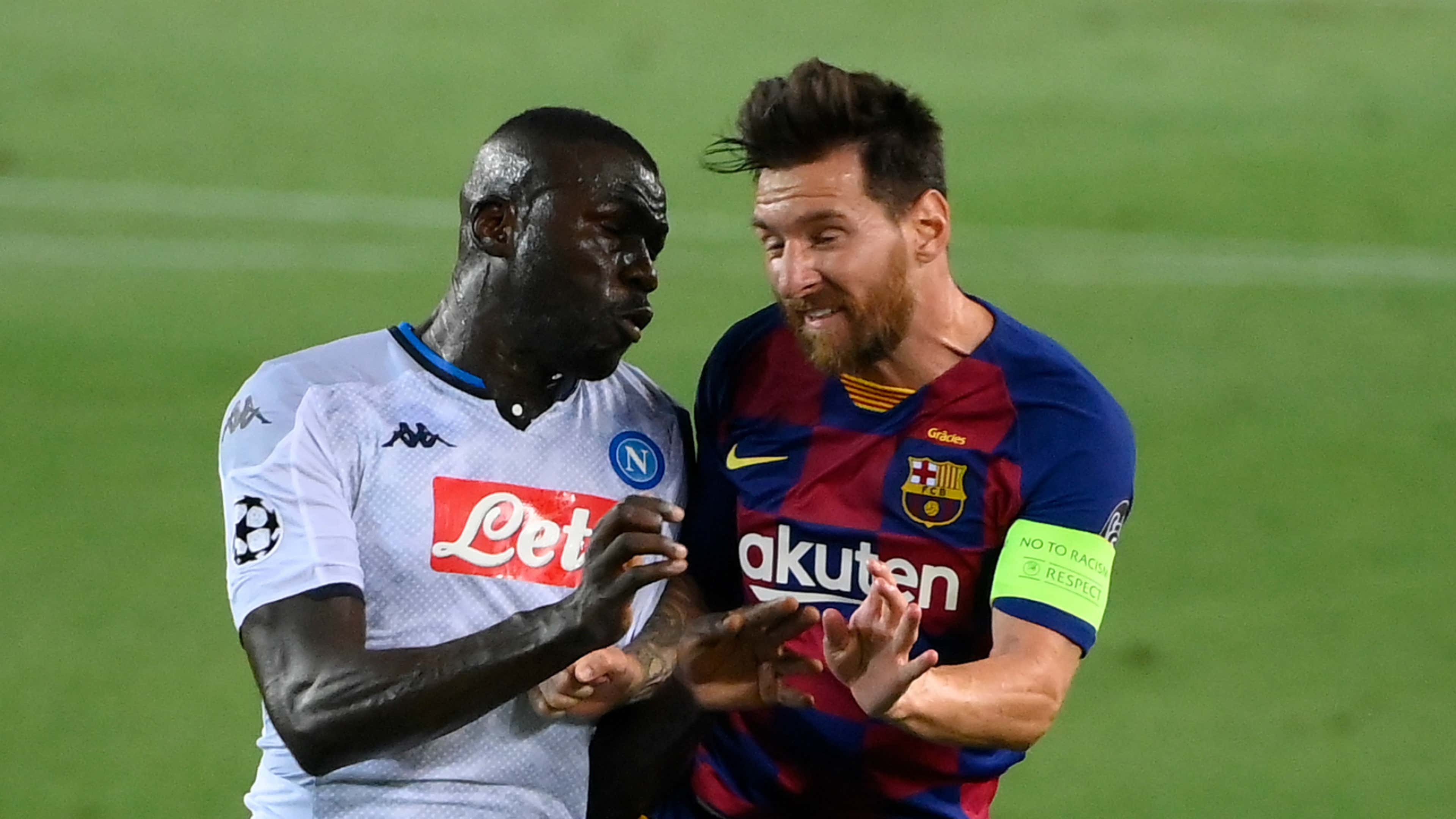 Kalidou Koulibaly, Lionel Messi - Barcelona vs Napoli