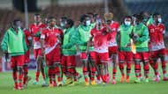 Kenya and Harambee Stars players after the game.