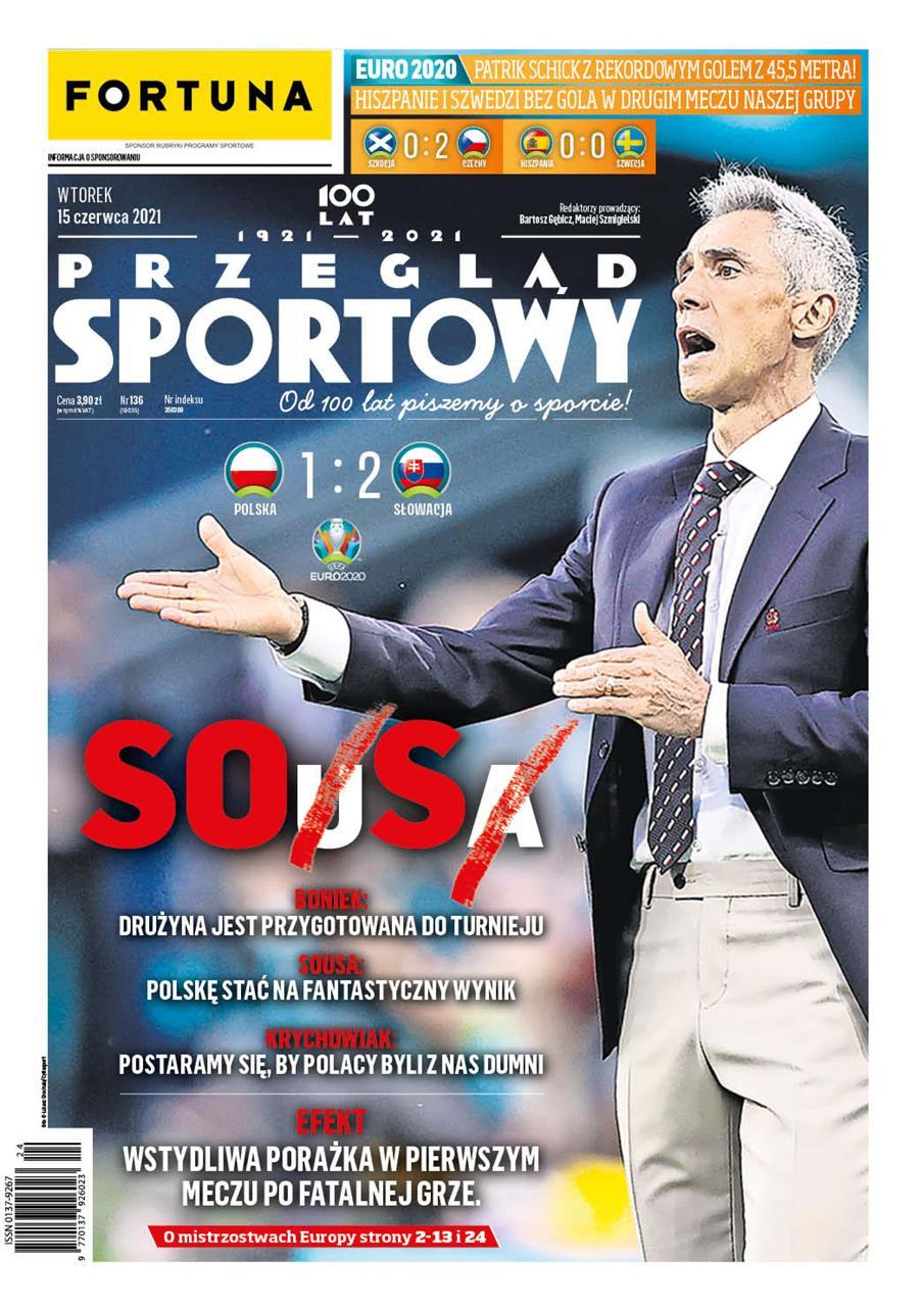 Przeglad Sportowy Sousa frontpage