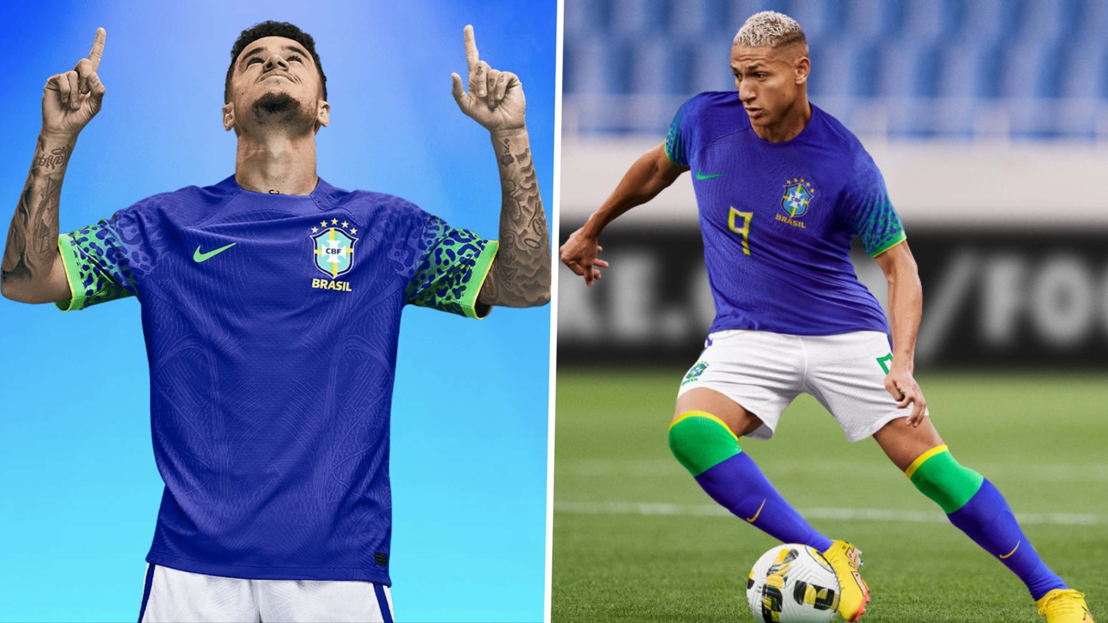 Brasilien 2022 WM Heimtrikots Gelb Trikotsatz Kurzarm + Kurze
