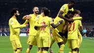 Liverpool celebrate Divock Origi goal vs AC Milan 2021-22