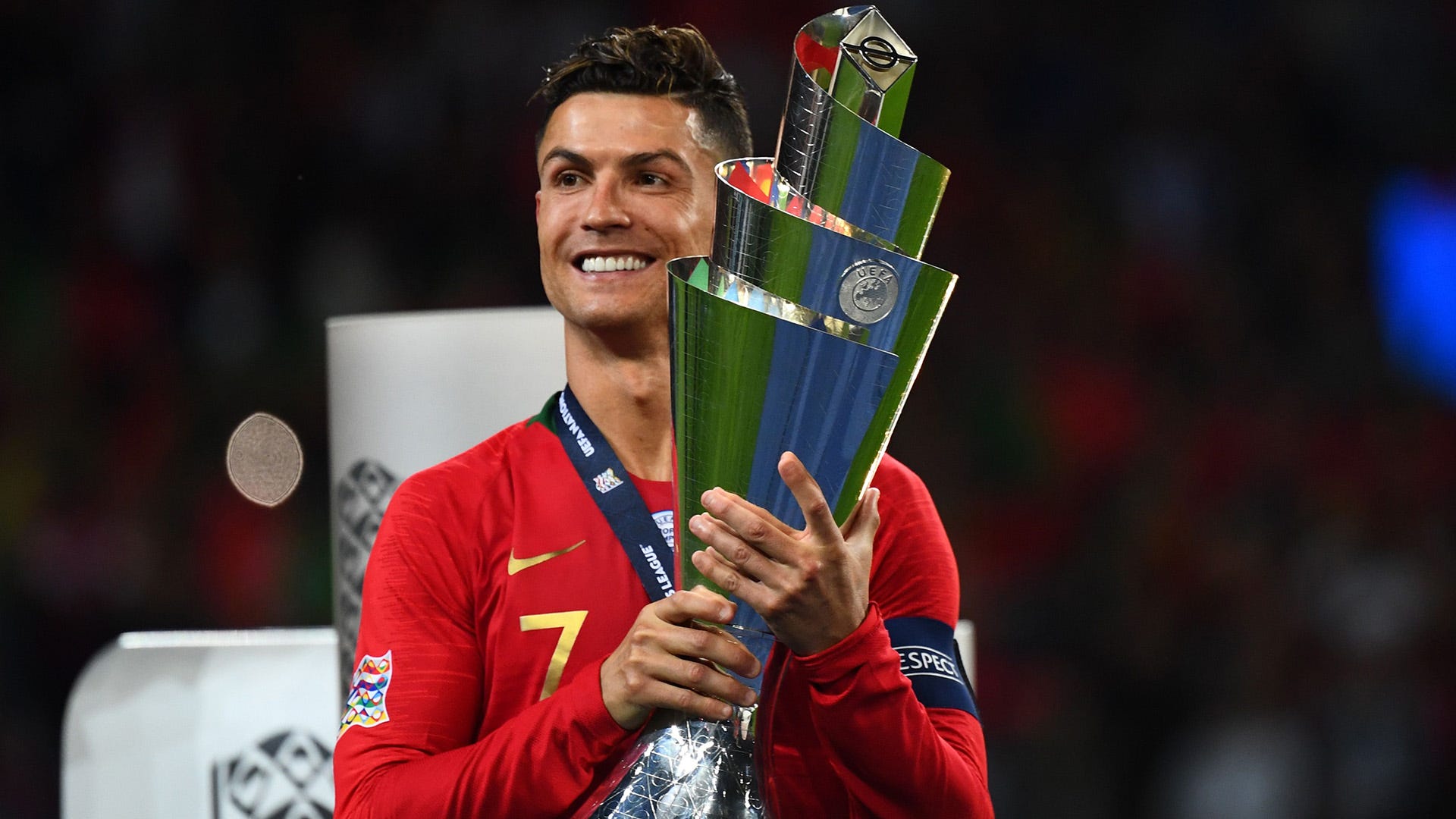Cristiano Ronaldo Portugal Nations League trophy 2019