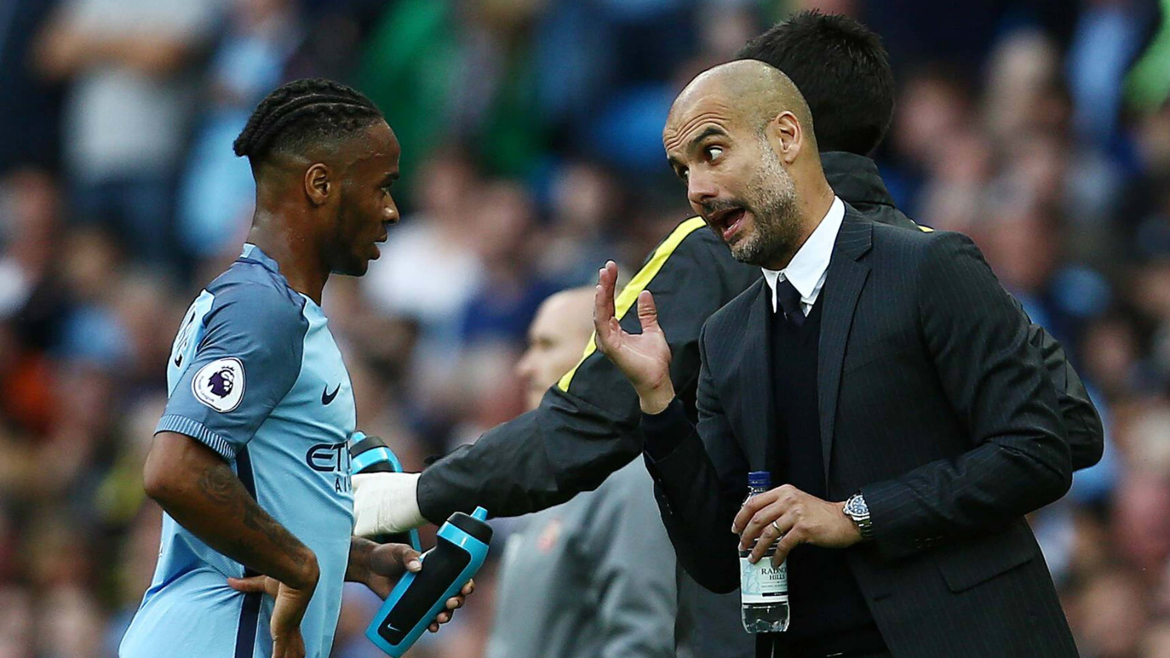 ONLY GERMANY Raheem Sterling Pep Guardiola Manchester City