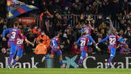 Memphis Depay celebra un gol con el Barcelona