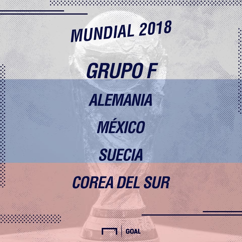 Partidos, posiciones, horarios y días México en Mundial Rusia 2018: Suecia y Corea, los rivales del Grupo F | Goal.com Colombia