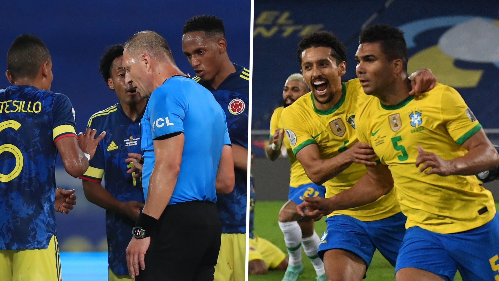 كولومبيا البرازيل ضد البرازيل تهزم