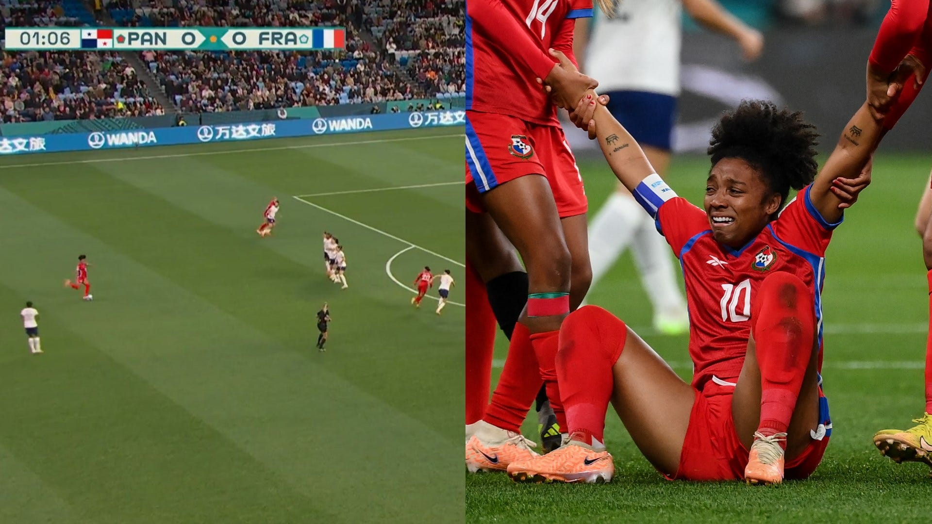 WATCH History made! Marta Cox in tears after scoring goal of the tournament contender for Panama at Womens World Cup as incredible 35-yard free-kick arrows into top corner to stun France 