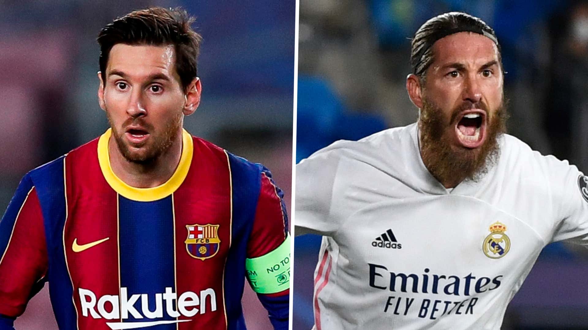 Lionel Messi Barcelona Sergio Ramos Real Madrid 2020-21