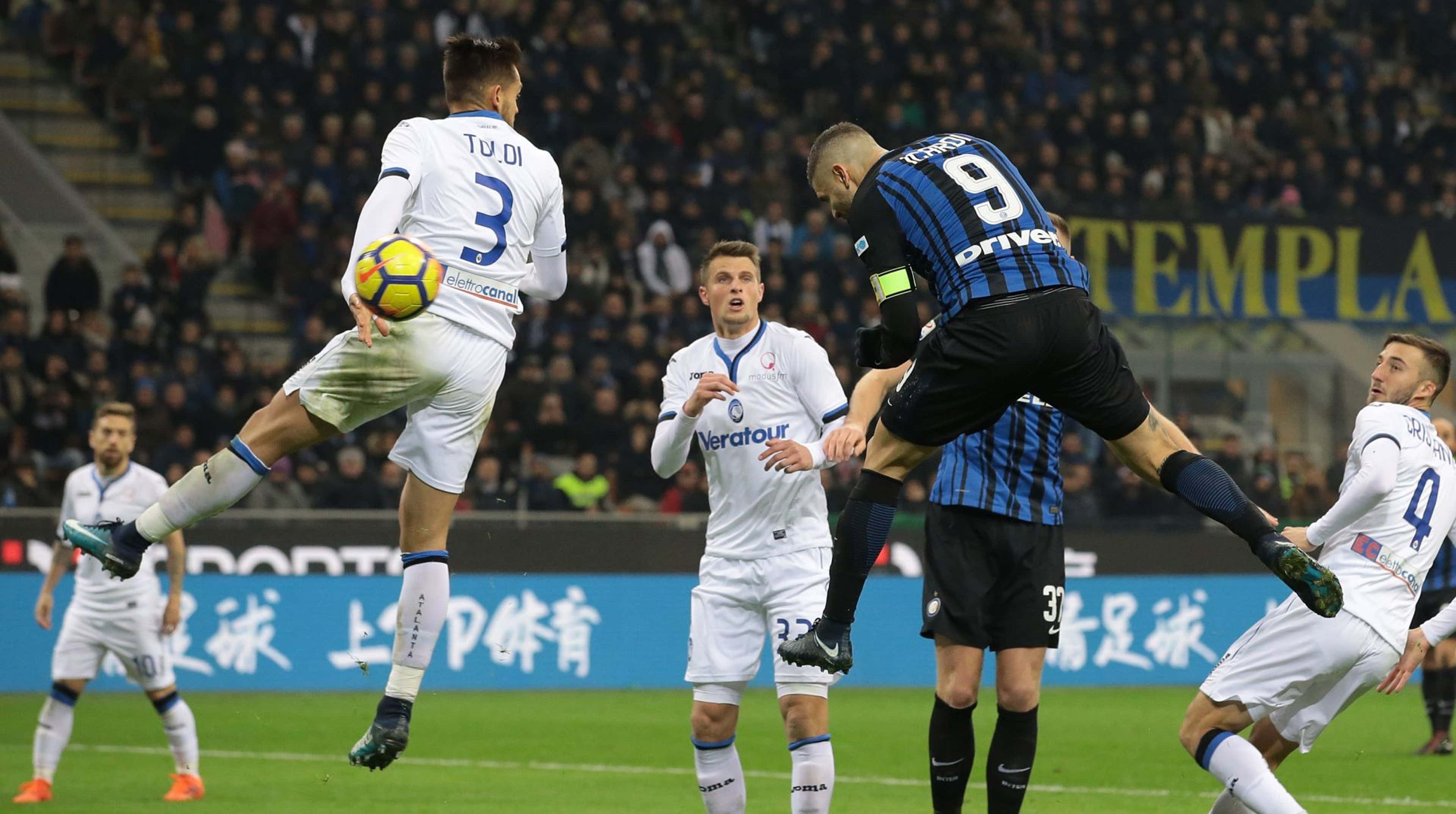 Mauro Icardi scores Inter Atalanta