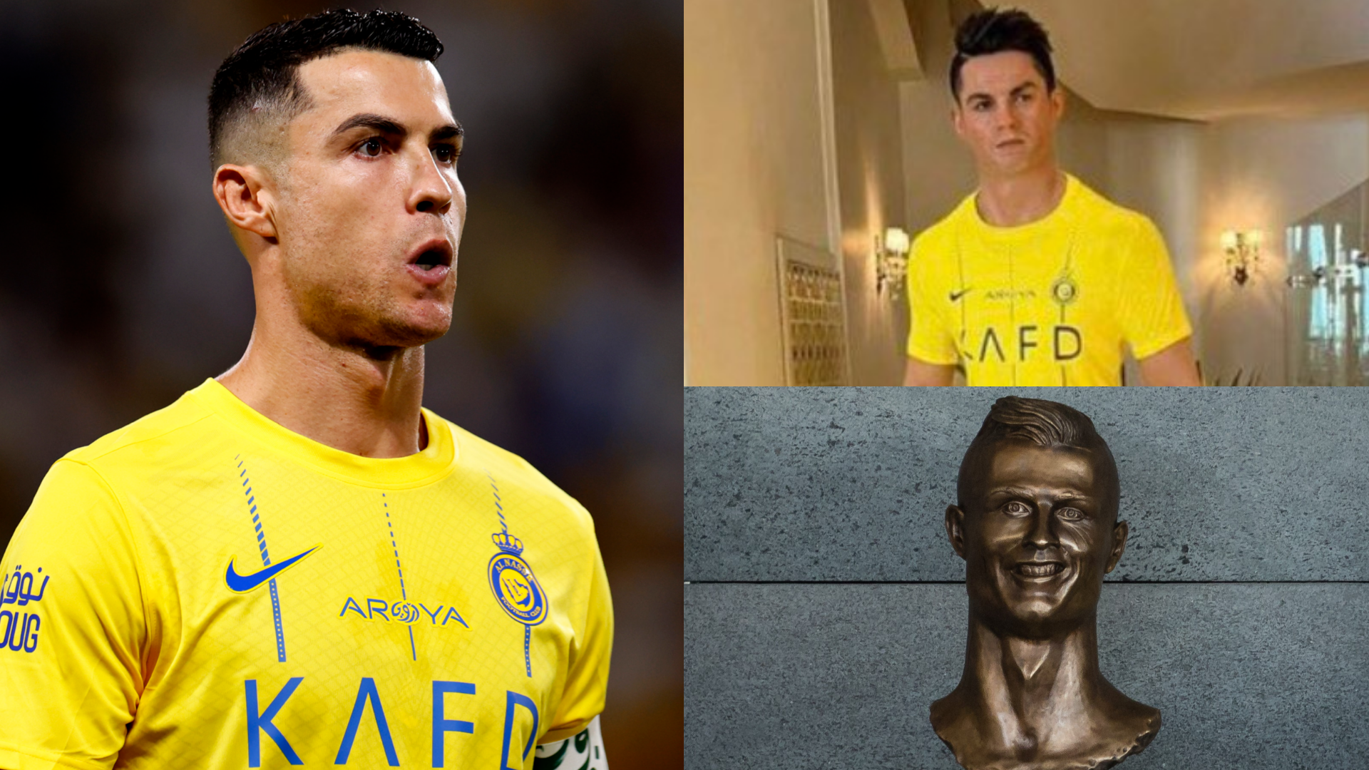 Cristiano Ronaldo statue Iran