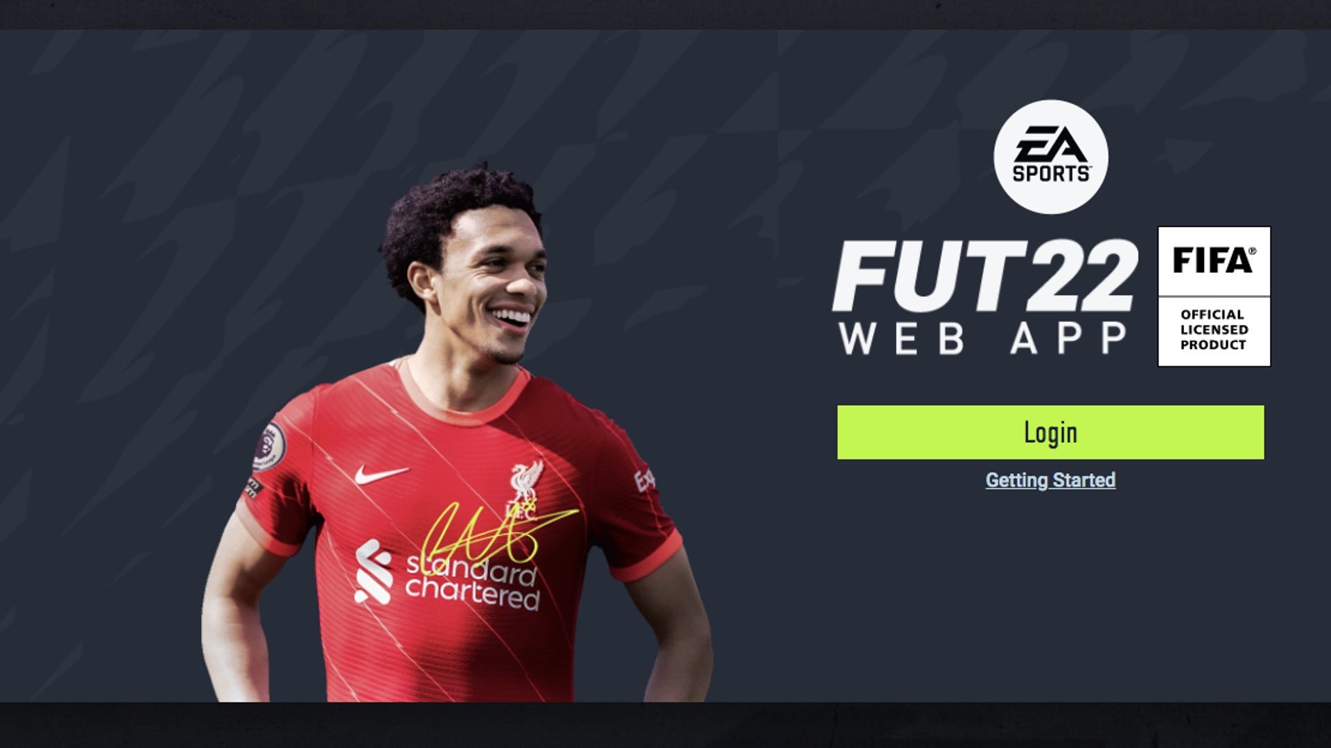 FUT FIFA 22 Web App screen