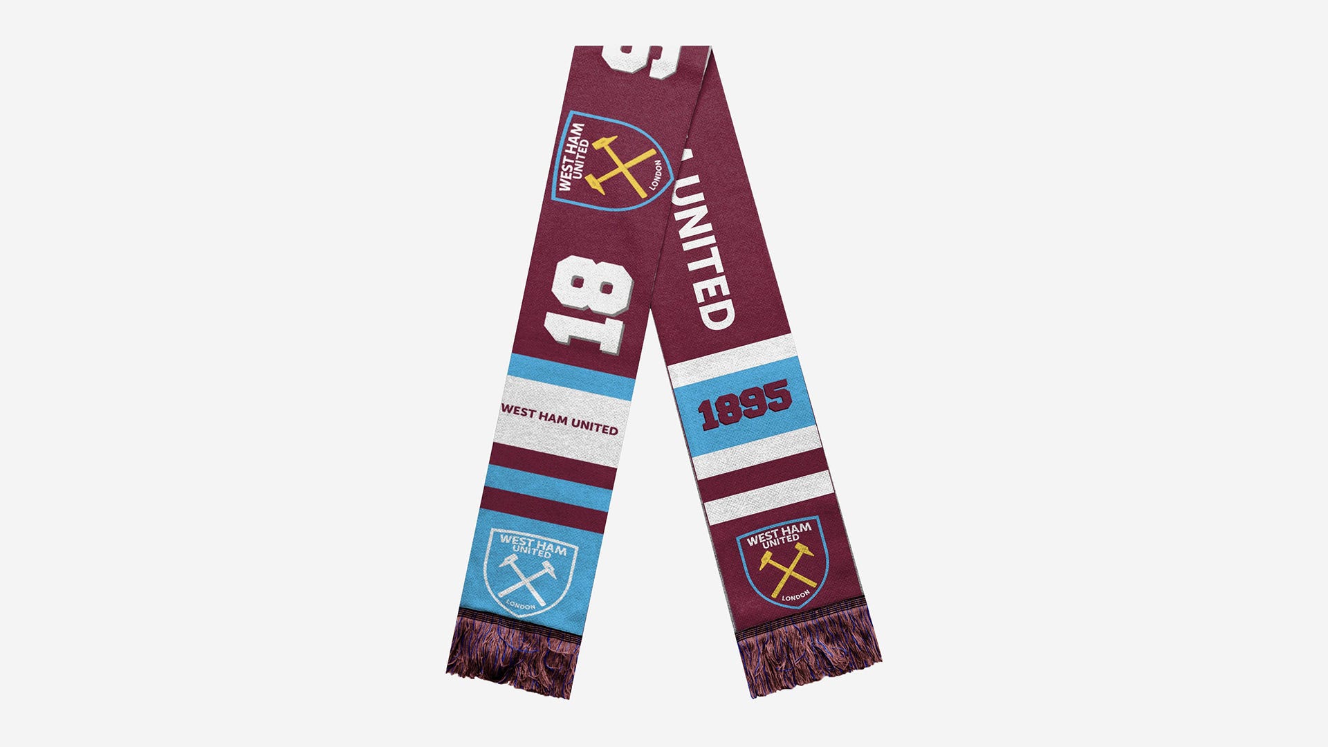 Official West Ham retro team scarf
