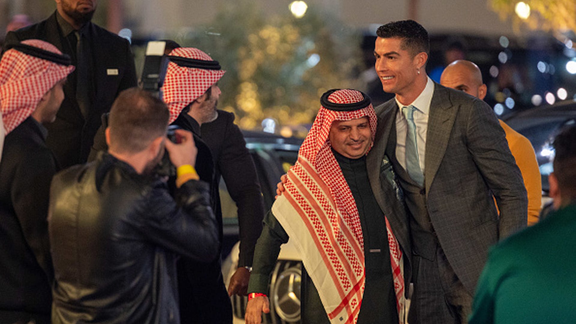 Cristiano Ronaldo greets President of Al-Nassr, Musalli Al-Muammar