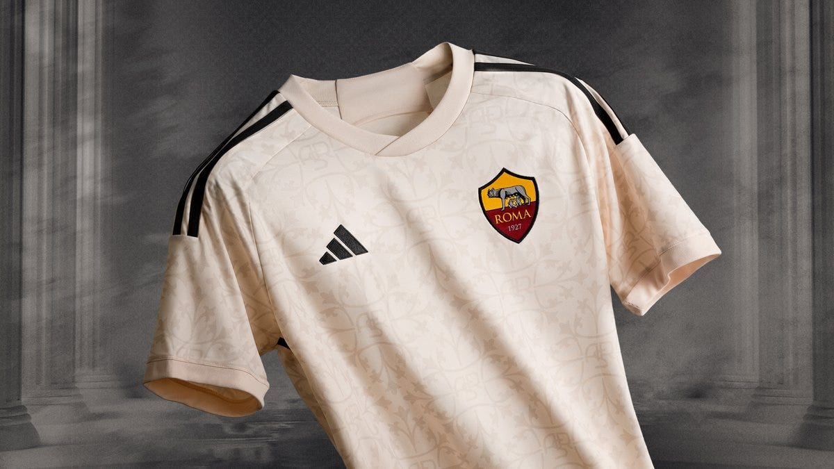 AS Roma unveils new 2023-24 adidas away kit with a nod to the marble ...