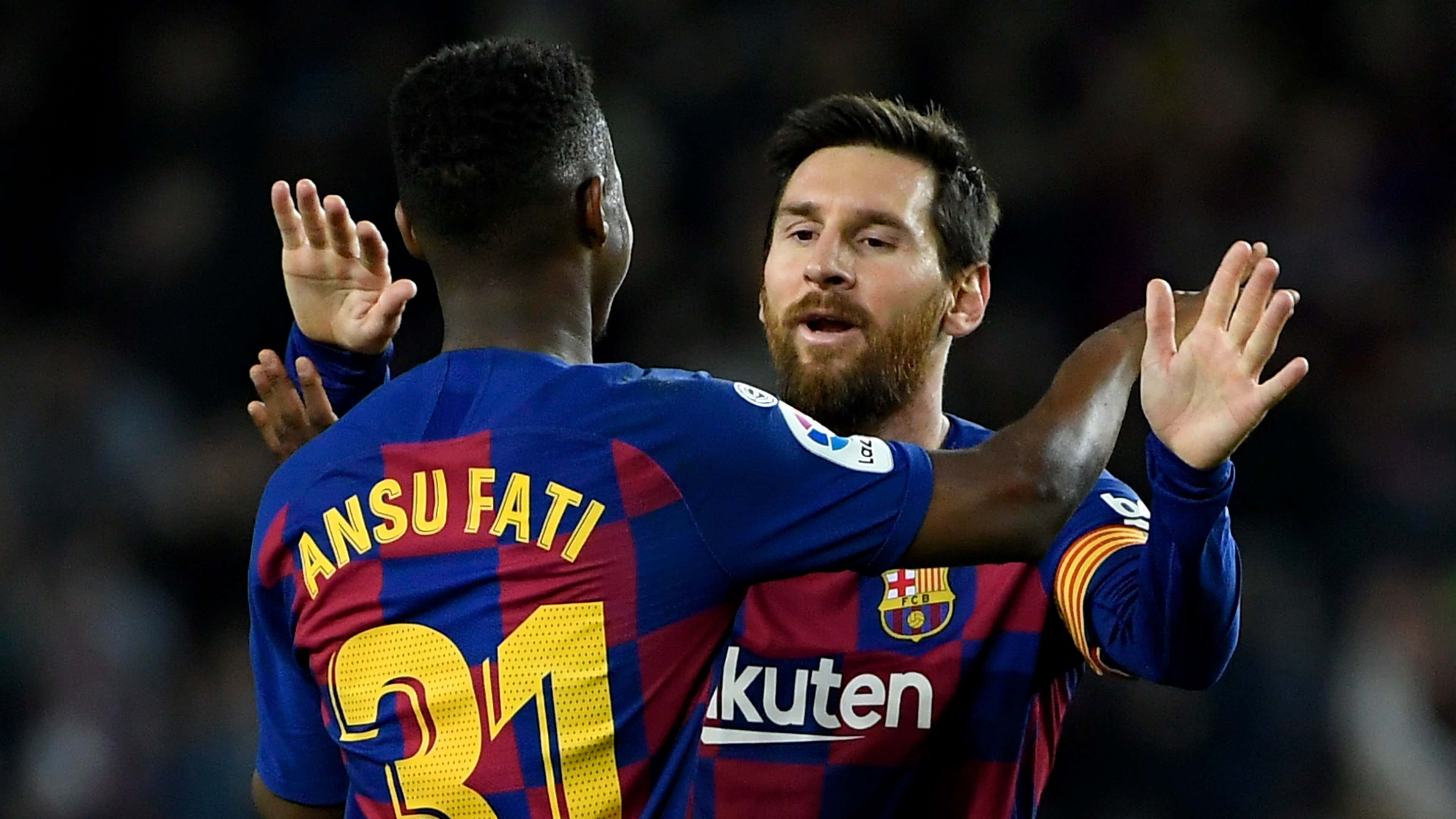 Ansu Fati Lionel Messi Barcelona Levante LaLiga 02022020