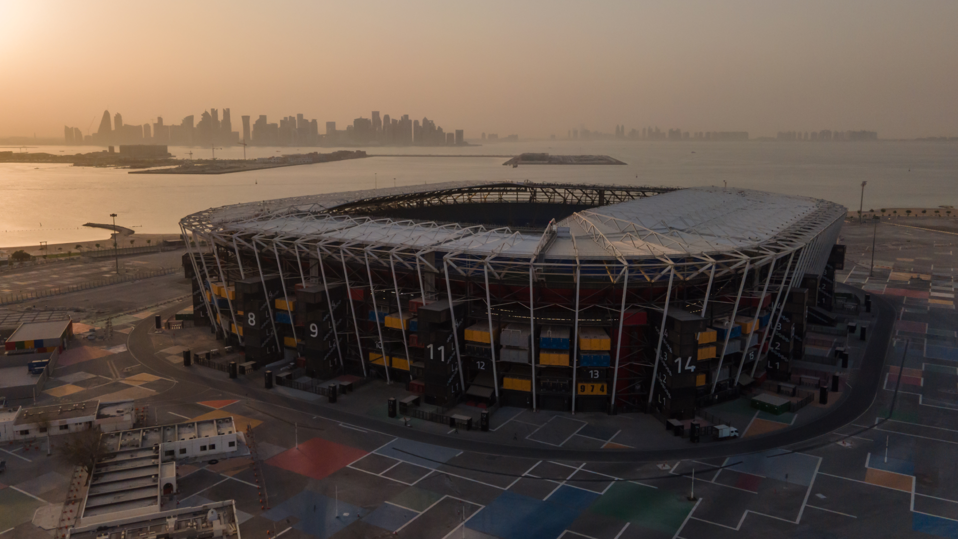 Stade 974 vue aérienne Coupe du monde 2022 Qatar