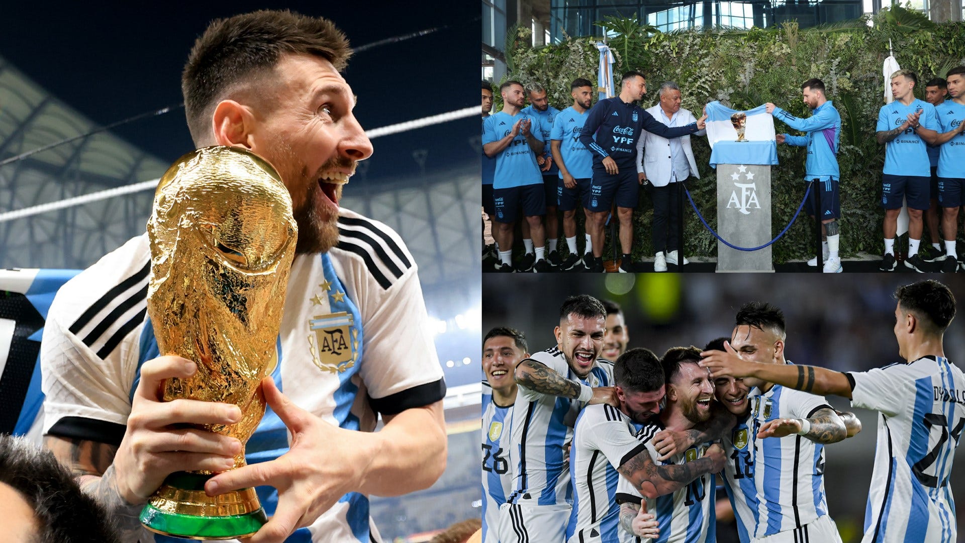 Lionel Messi Argentina training camp & trophy split 2022-23