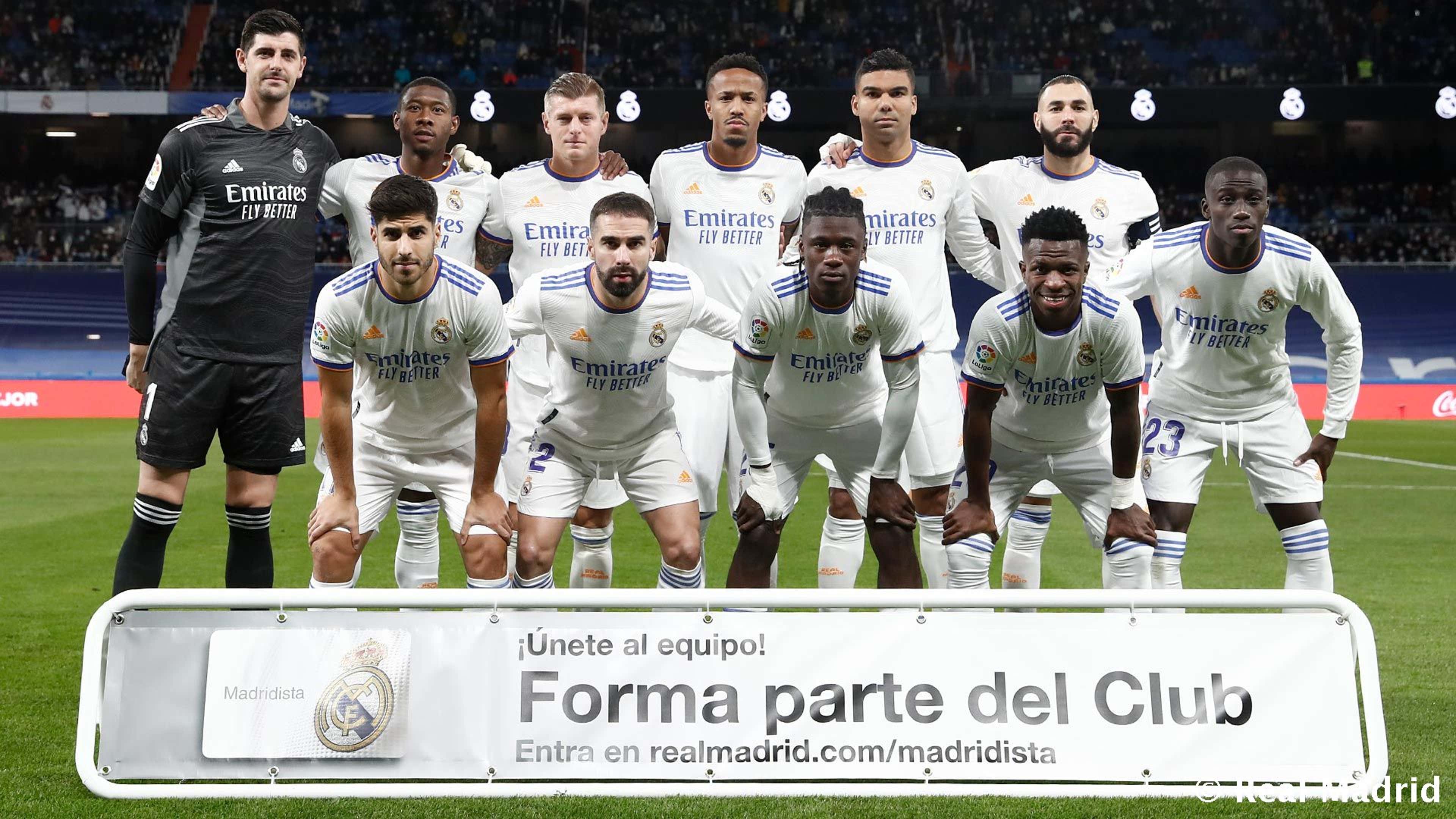 Real Madrid Rayo Vallecano Alineación Once Santiago Bernabéu Primera División Liga Santander