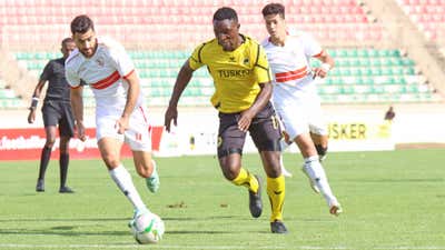 Shami Kibwana of Tusker vs Zamalek.