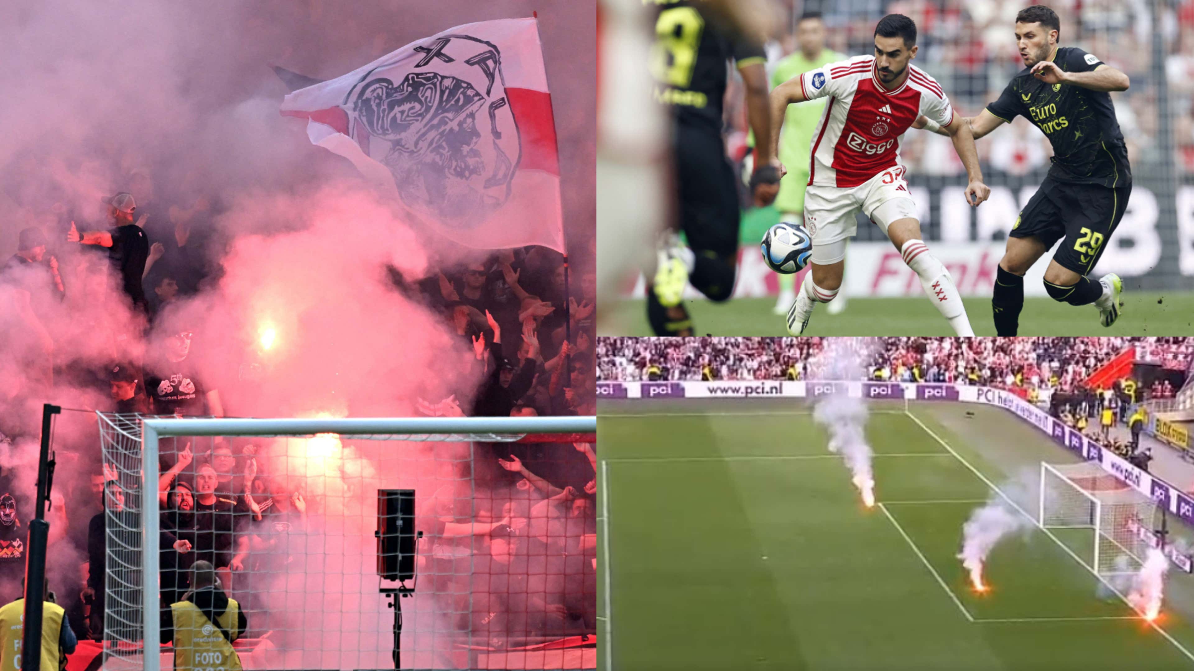 Ajax Feyenoord fireworks 2023