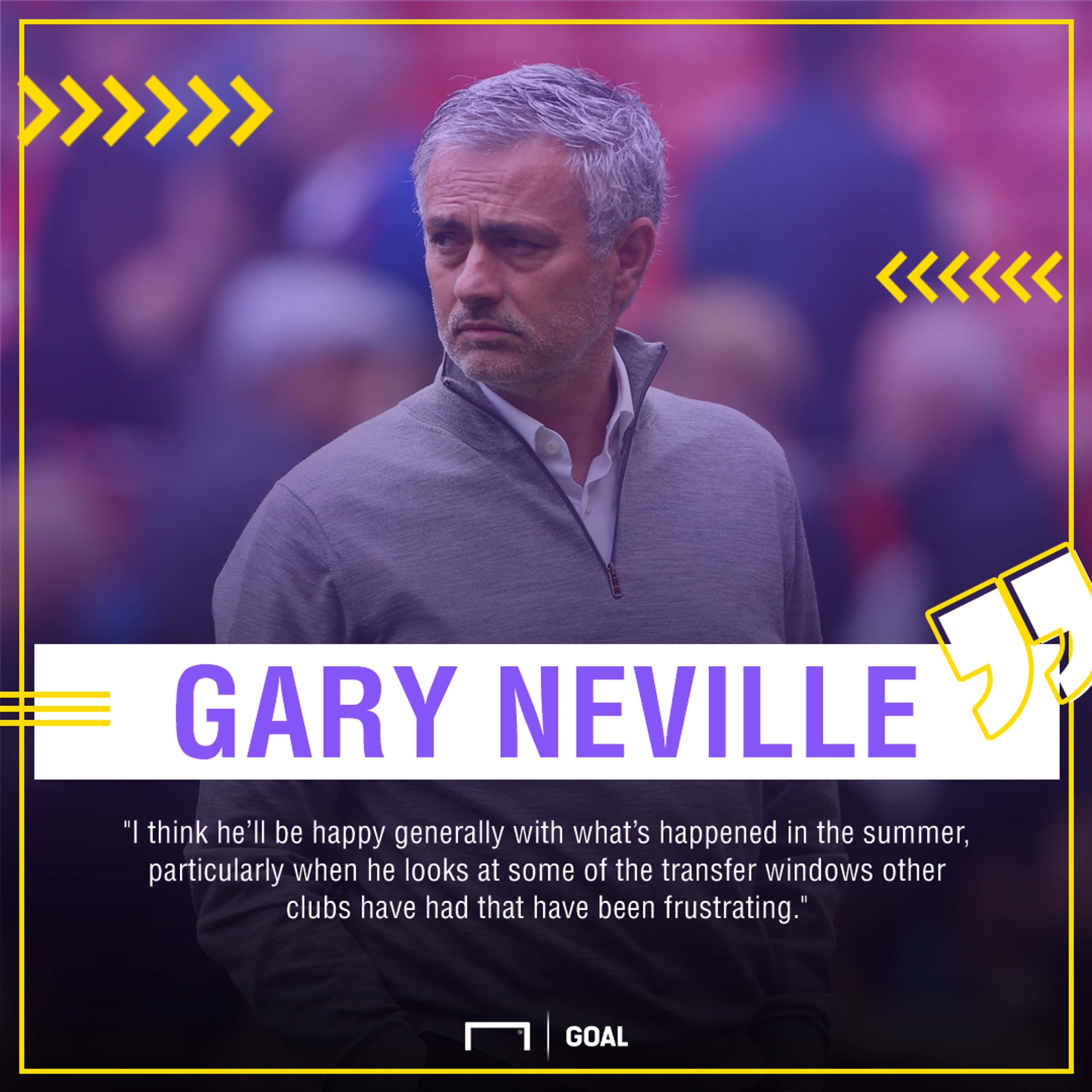 Gary Neville Jose Mourinho window 2017