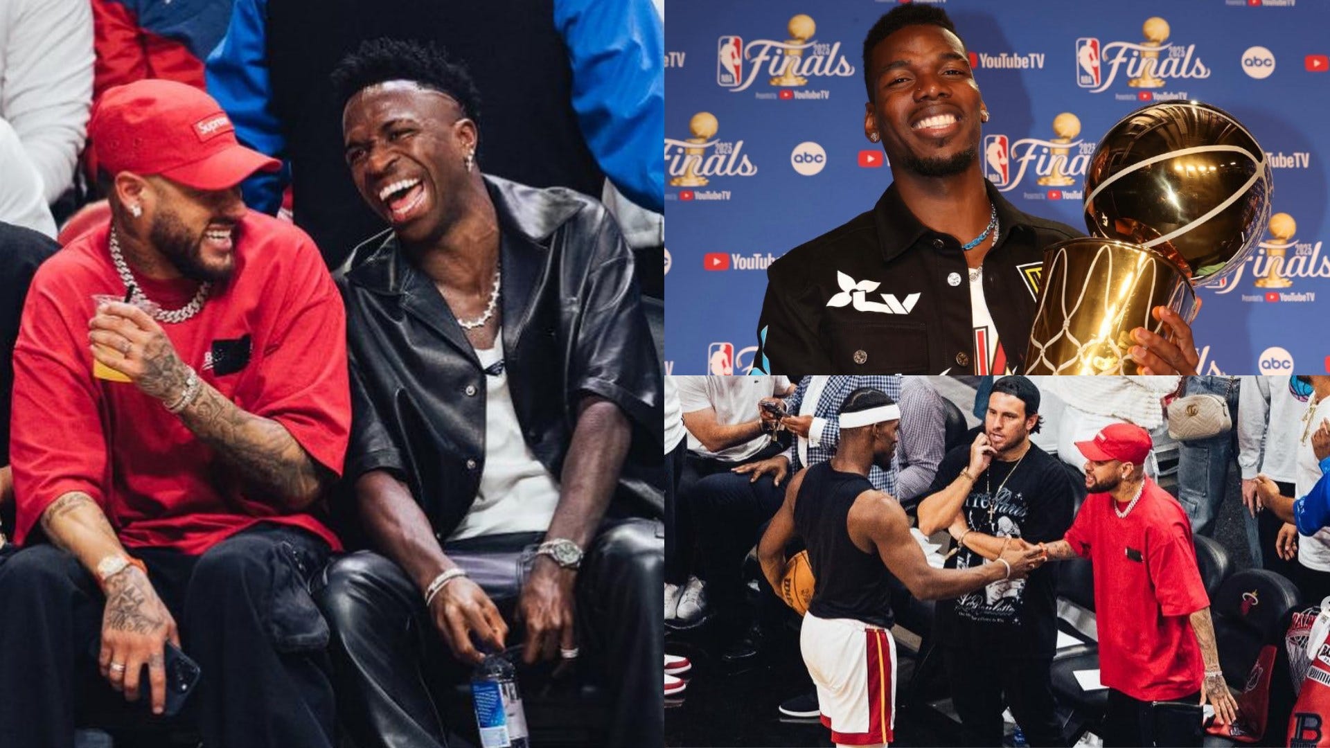 Neymar, Vinicius Junior and Paul Pogba follow Lionel Messi to Miami! Football megastars in attendance to watch the Heat lose to Denver Nuggets in game four of NBA Finals Goal US