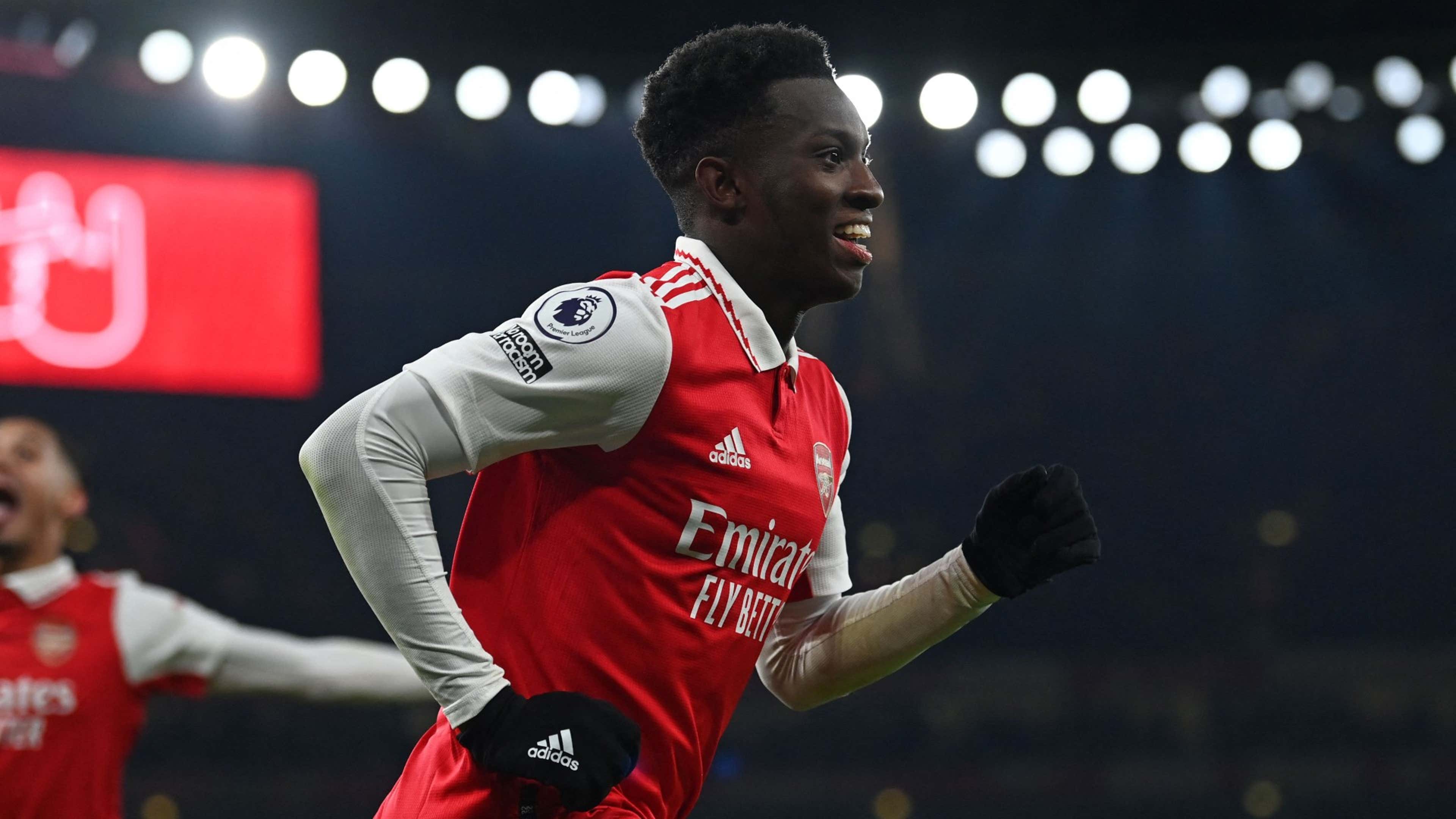 Arsenal vs Manchester United highlights: Nketiah late goal sinks Ten Hag as  Saka scores stunner 