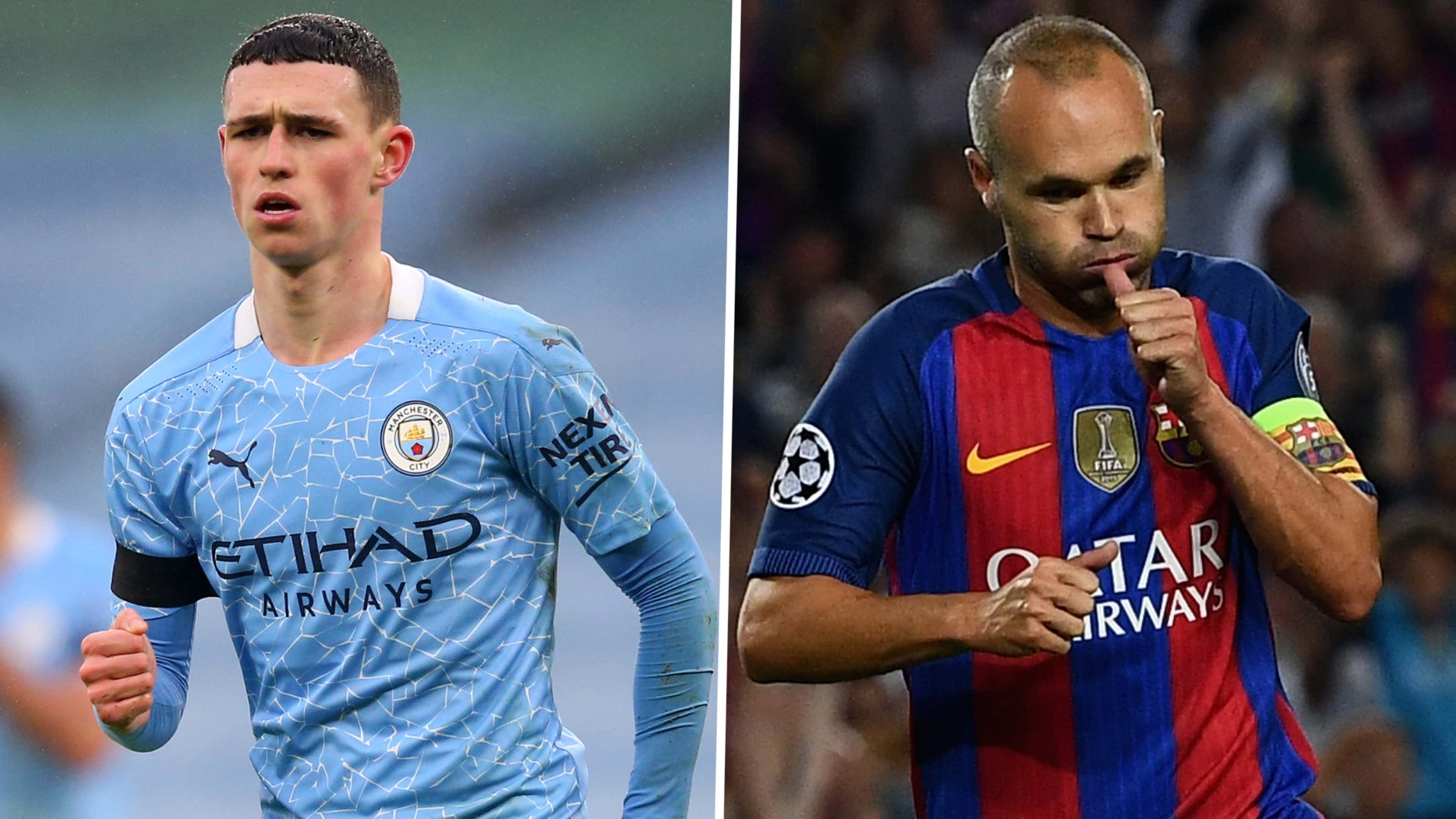 Phil Foden Andres Iniesta GFX