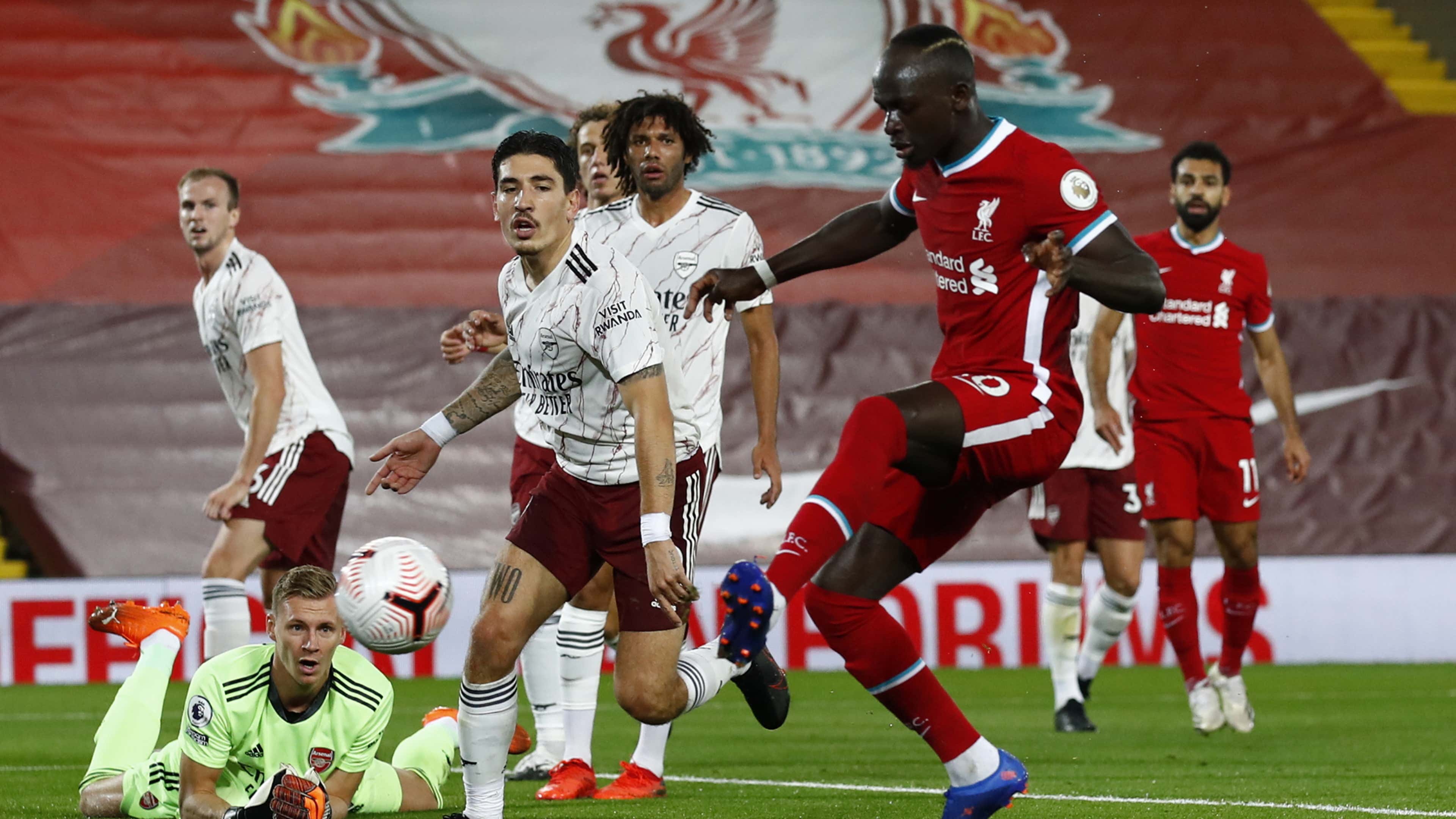 Sadio Mane scores for Liverpool vs Arsenal, Premier League 2020-21