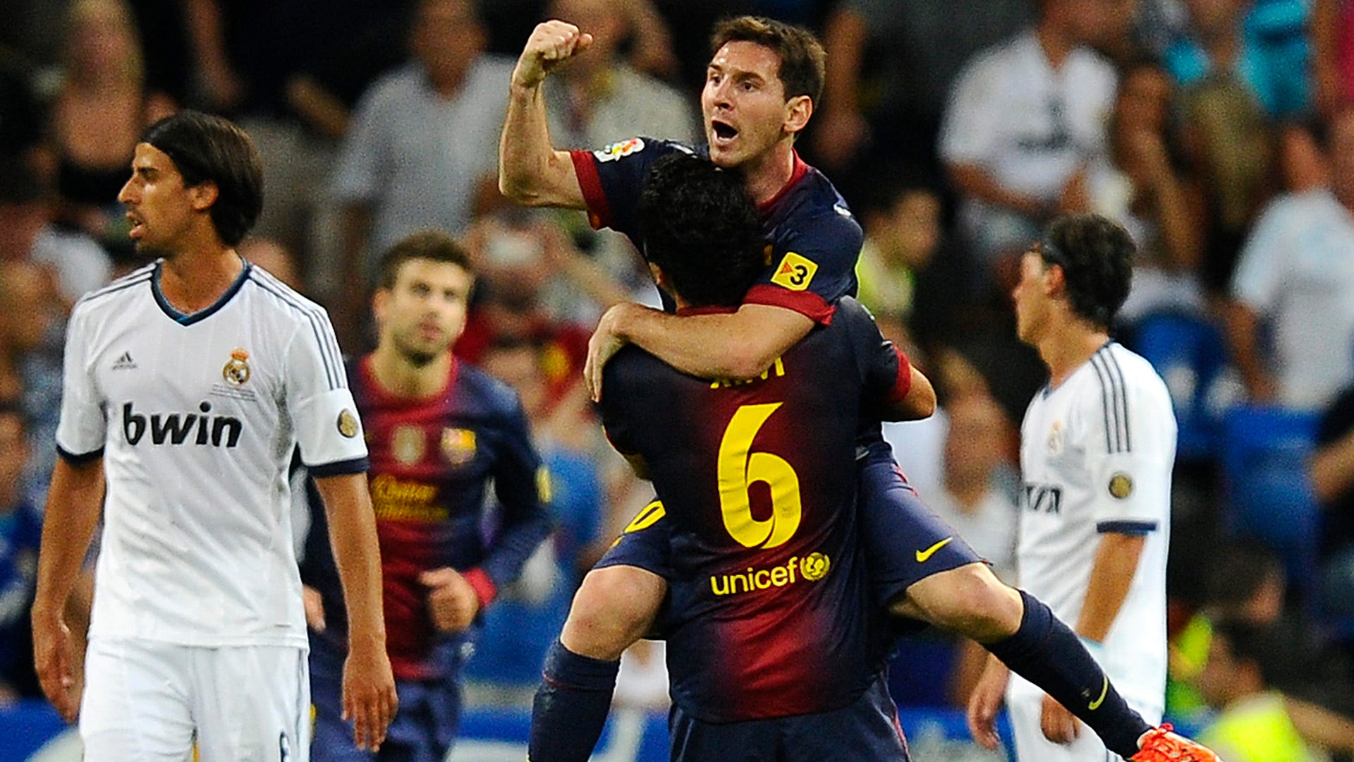 Lionel Messi Barcelona Real Madrid 2012 Supercopa