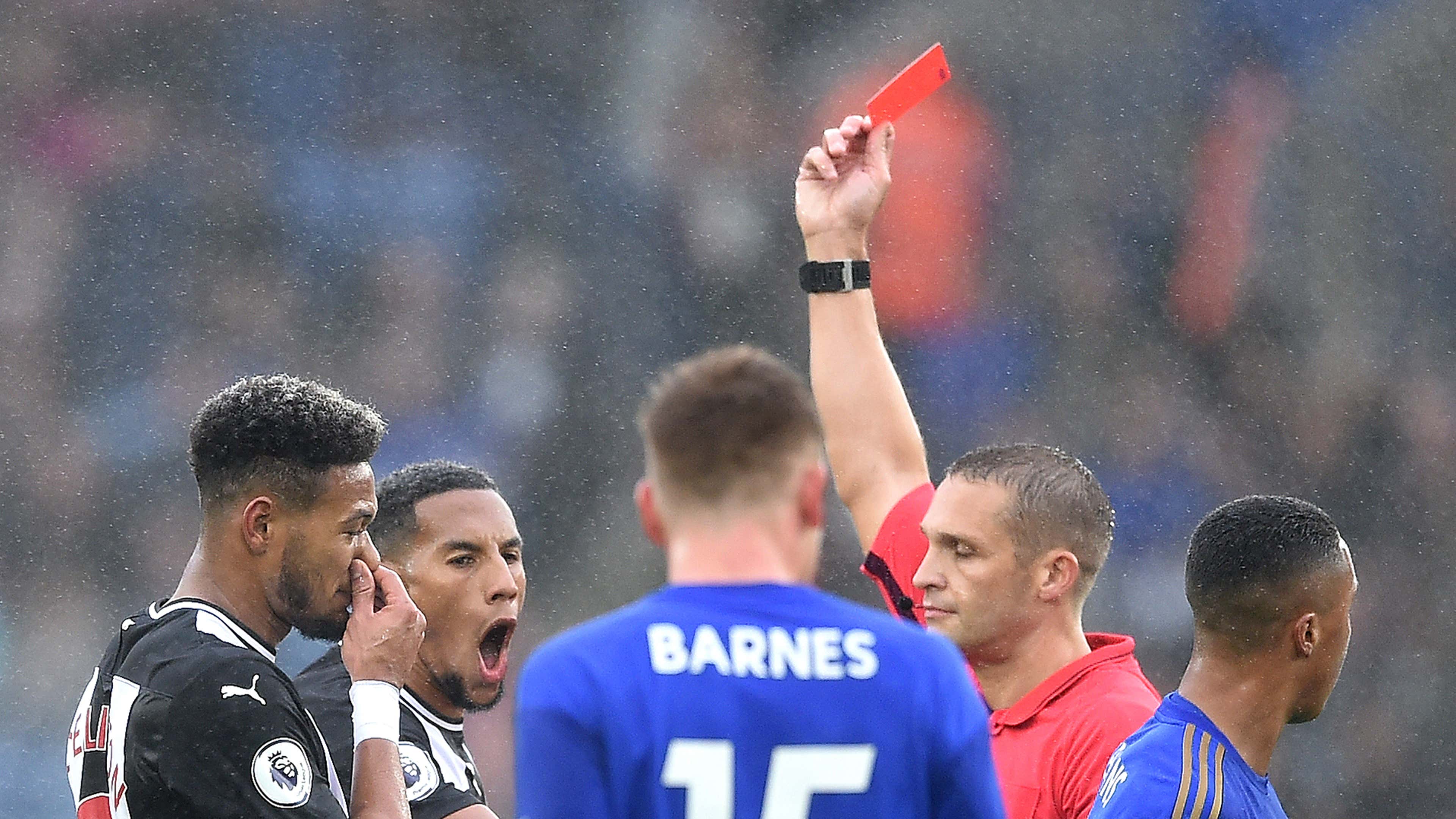 Premier League Newcastle red card 2019-20