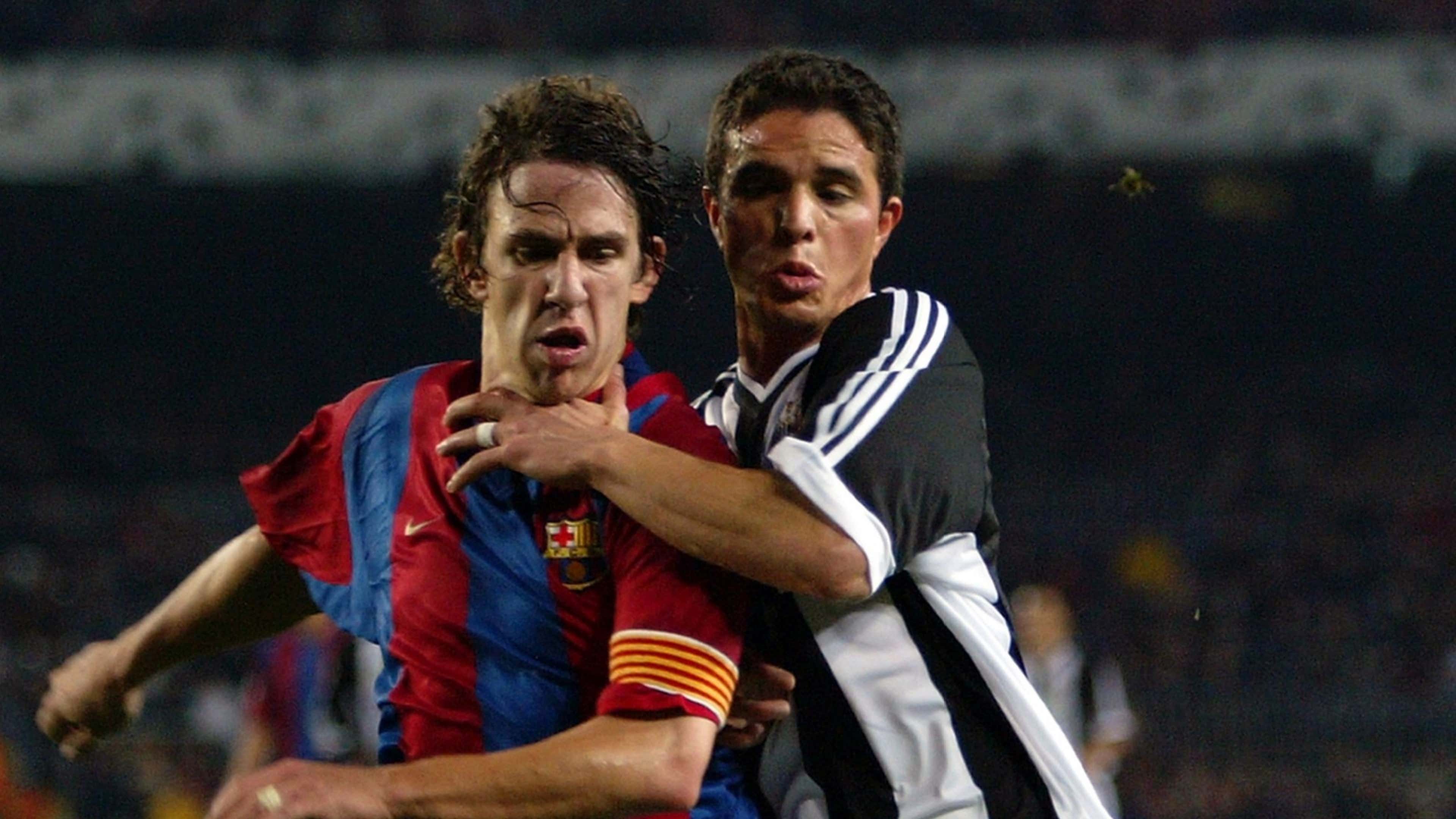 Carles Puyol Barcelona Laurent Robert Newcastle United 2002 Champions League