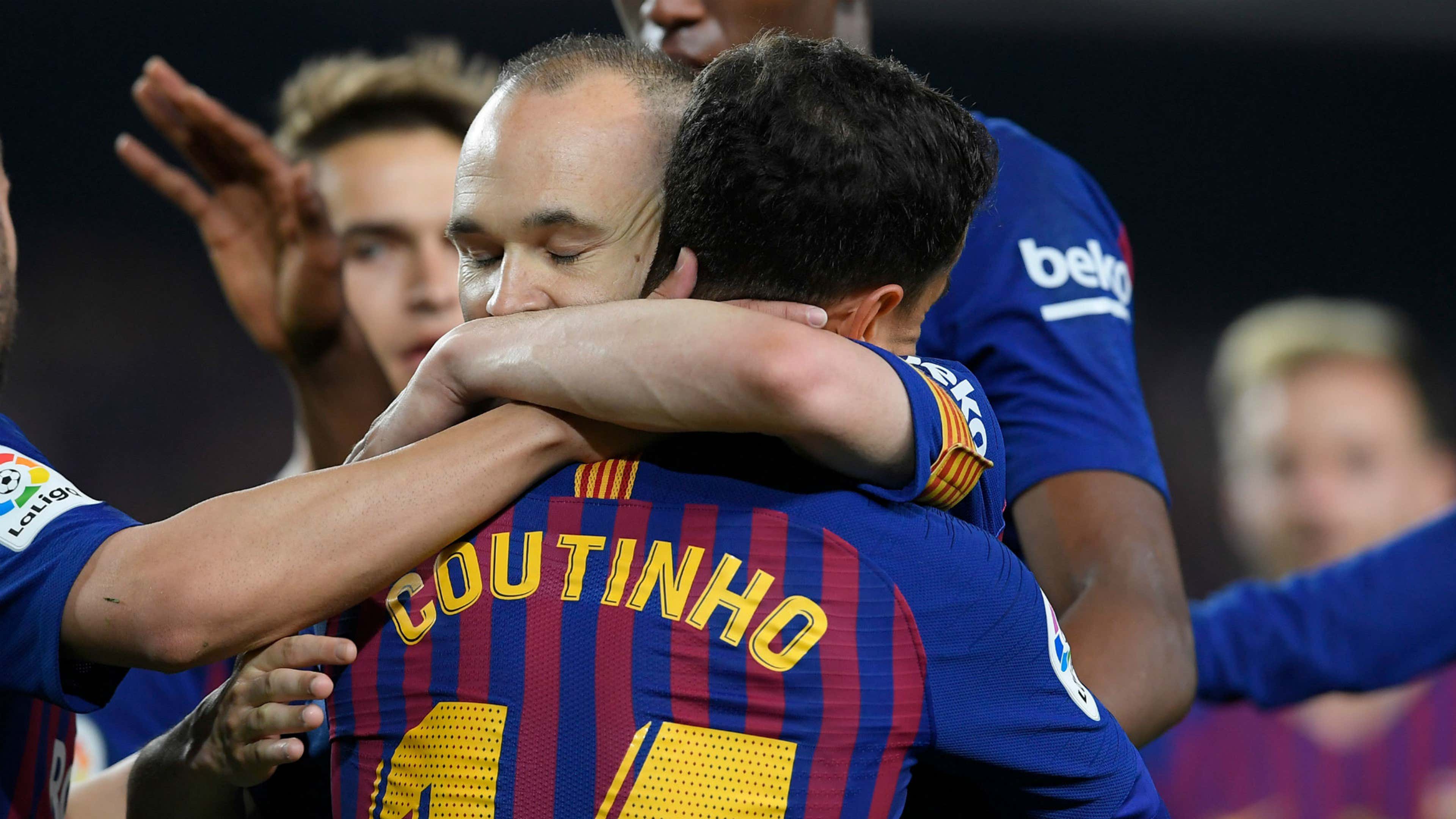 Philippe Coutinho Andres Iniesta Barcelona 2017-18