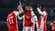 Arsenal celebrate Nicolas Pepe goal vs Sunderland 2021-22